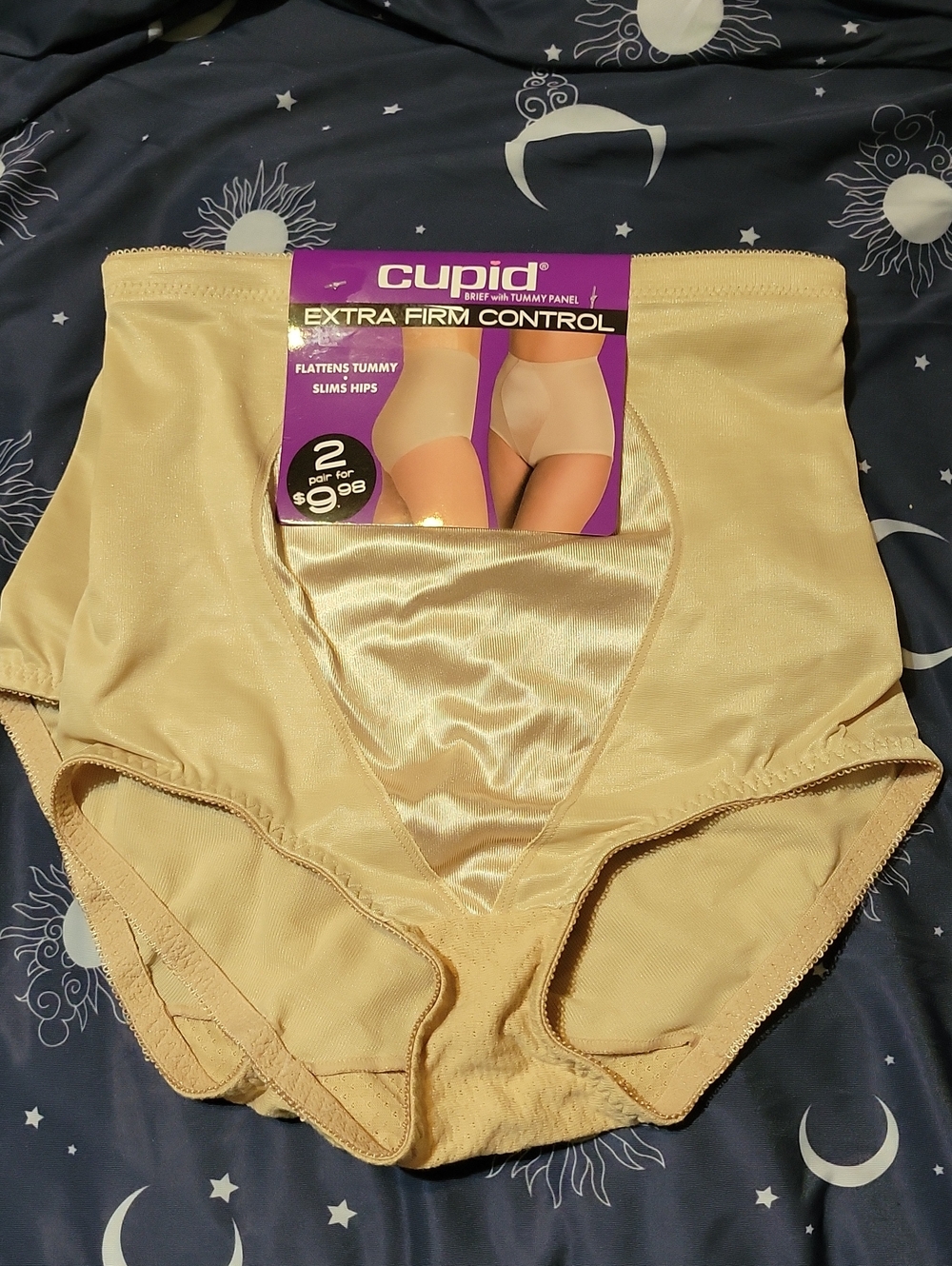 New Cupid Extra Firm Control Brief with Tummy Panel (2-Pack) Size Medium
